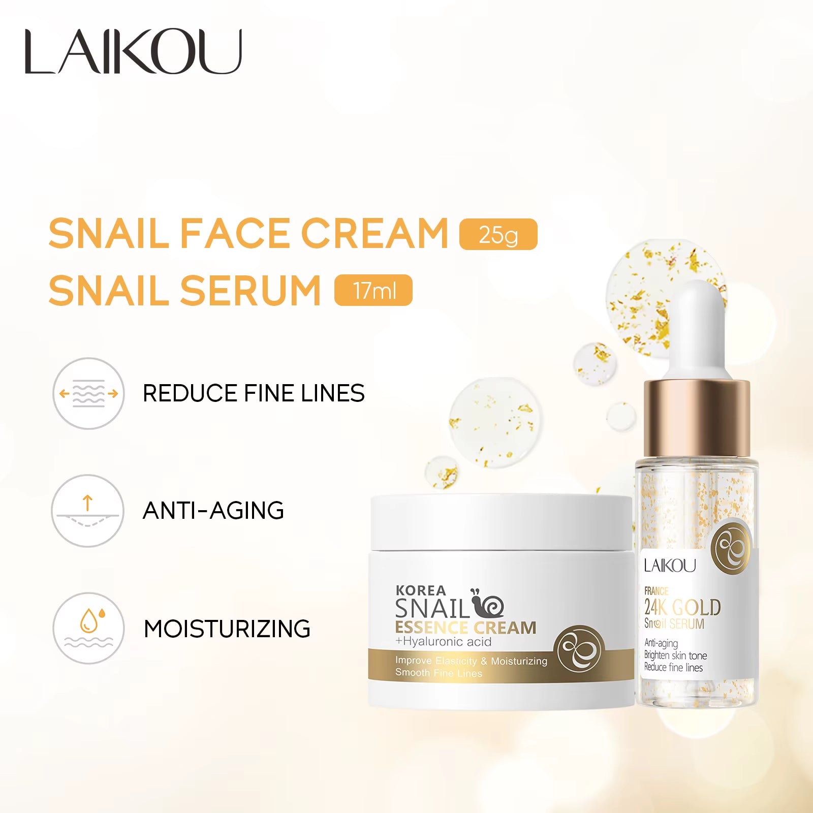 AgeRenew Snail Serum & Cream